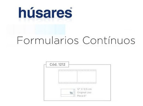 Ticker Form 12 x 12,5 cm Pleca 6 Husares 1212, cor branca