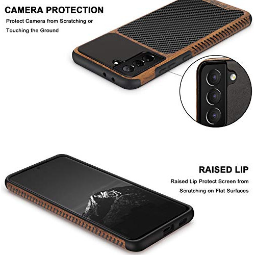 Hibrida Para Samsung Galaxy S21 Plus Diseño Fibra Carbono