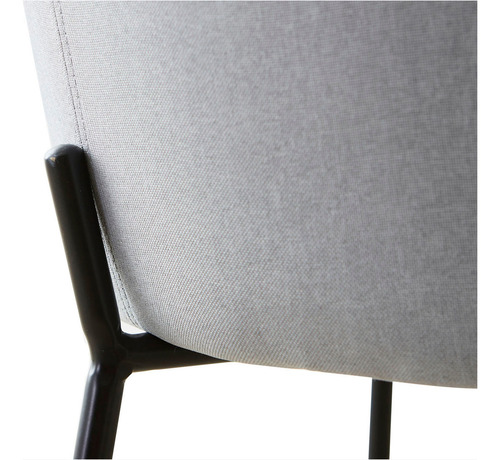 Silla De Comedor Moon Makom Estructura De Caño Reforzado Y Asiento Tapizada Lino Tapicero Antimanchas X2 Unidades