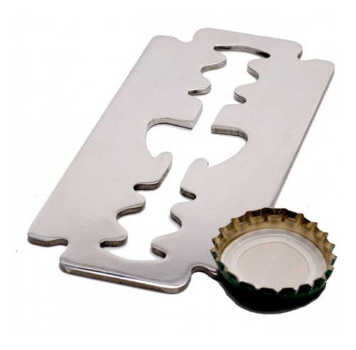 Imagen 4 de 10 de Destapador En Forma De Navaja Color Plata H3008