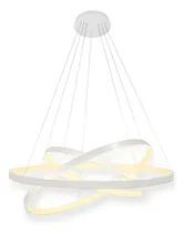 Comprar Lustre Pendente 5 Cores Led Moderno 3 Arcos Anéis 89w 60cm Cor Branco 110v\u002F220v