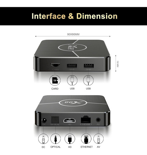 Android 110 Tv Box, X98 Más Amlogic S905w2 Quad Core Ram 4k