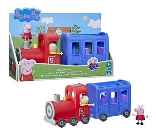 Imagen 1 de 10 de Peppa Pig En El Tren De La Señorita Miss Rabbit F3630 Ed