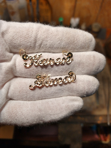 Nombre De Oro Amarillo De 14k Con 5 Letras