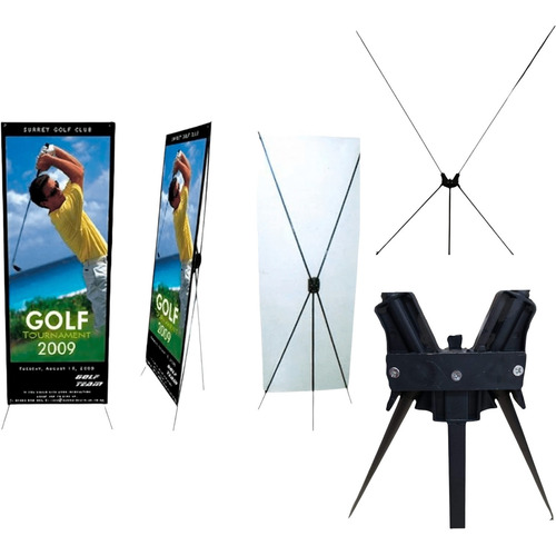 Pack 12 Tripie Publicidad Lona Porta Araña 160x60cm Plastico