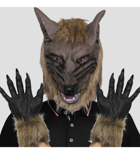 Disfraz De Hombre Lobo De Halloween, Máscara De Lobo Con