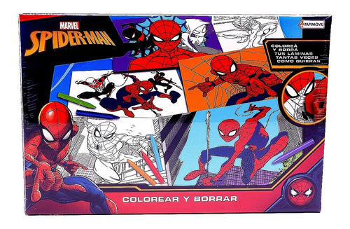 Colorear Y Borrar Spiderman Hombre Araña