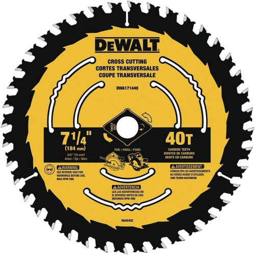 Disco Corte Madera 7-1/4 X 40d Dewalt Dwa171440