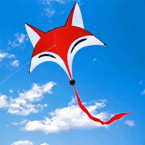 Hengda Kite Para Niños Rojo Zorro Cometa Al Aire Libre Diver