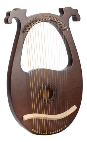 Arpa Lira, Instrumento De Cuerda De Caoba De 16 Cuerdas Con
