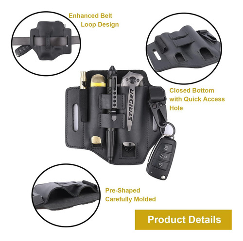 Nuevo Funda Multiherramienta, Funda De Cuero Edc For Hombre