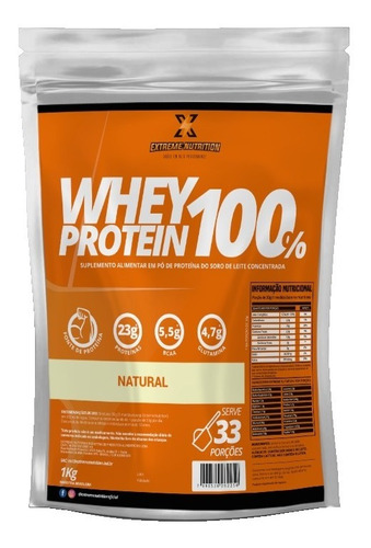 Imagem 1 de 6 de Whey Protein 100% Concentrado Extreme Nutrition 1kg Com Nfe