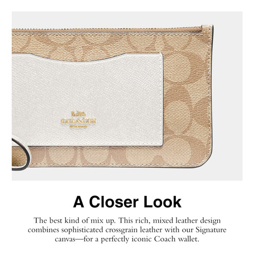 Cartera De Pulsera Wallet Coach Signature De Pvc Con Cierre