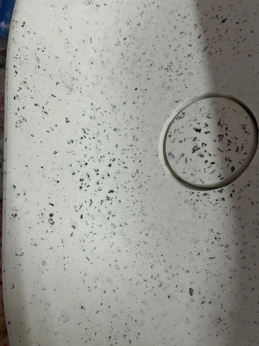 Bacha De Apoyo En Terrazo Con Tapa De Desagüe Oculto Terrazo Negro