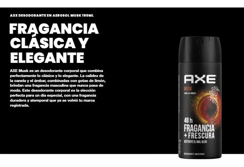 Pack Promo X 12 Unidades | Axe Desodorante Corporal 48 Hs Musk