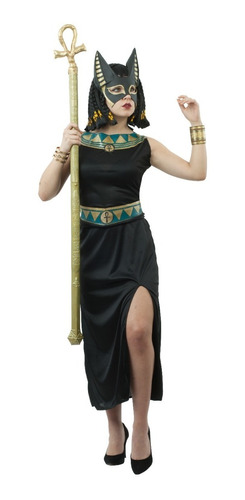 Disfraz Anubis Diosa Egipcia Mujer Halloween Fiesta Terror 