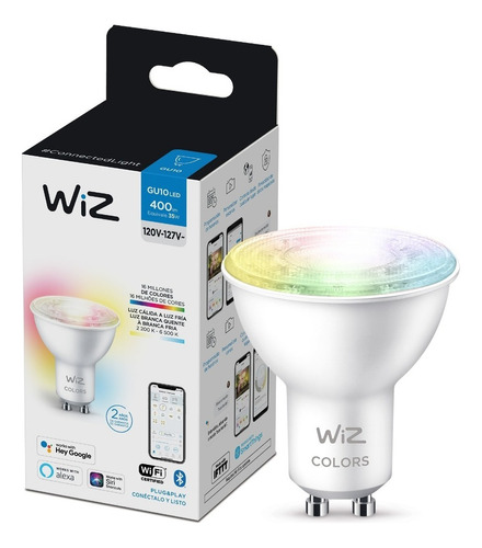 Foco Inteligente WiZ GU10 4.9 W luz multicolor
