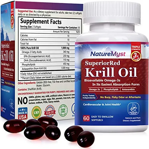 Suplemento De Aceite De Krill Naturemyst 60 Cápsulas Blandas