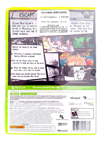 Escape Dead Island Xbox 360 (Reacondicionado)