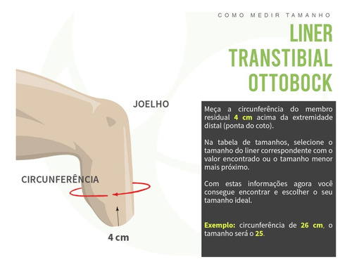 Liner Transtibial Silicone Skeo Pure 25cm 6y43 - Ottobock