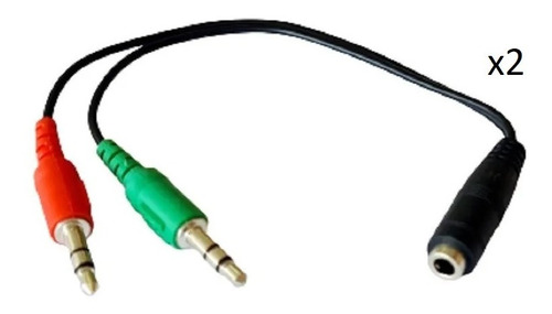 Adaptador Audio Imexx 3,5mm Plug Combo A Doble Plug Ime14840