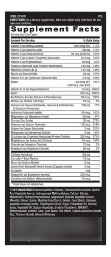 Multivitamínico Gnc Mega Men Energy 60cap Sabor Without flavor