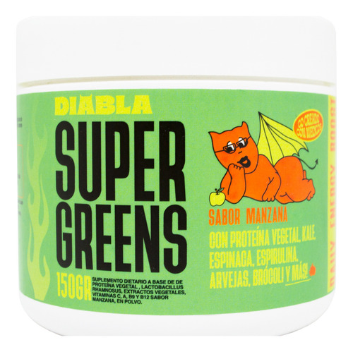 Better Diabla Kit X3 Super Greens Manzana Suplemento 150g 3c