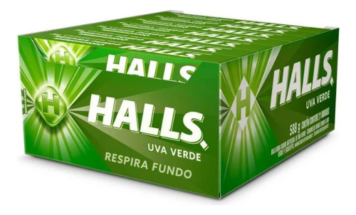 Drops Halls Sabor Uva Verde De 28g Halls