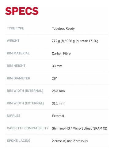 Rines Token Roubx 29 Carbon Tubeless Mtb 10-11v Shimano/sram