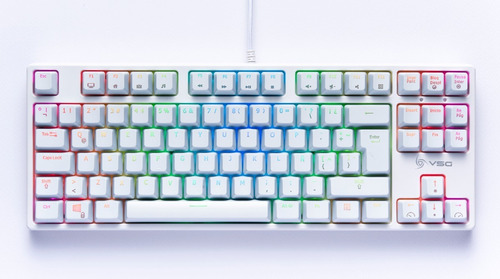 Teclado Mecánico Alnitak White Vsg Rgb Switch Red