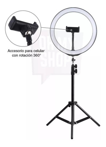 Aro De Luz Led 12 Pulgadas + Tripode + Soporte Celular