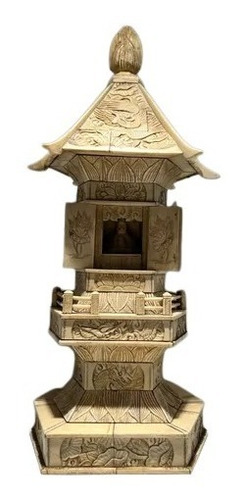 Antigua Pagoda China Dinastia Qing Del S Xix Original