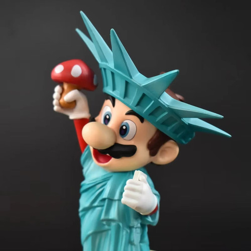 S+ Figura De Acción De Super Mario Cos, Modelo Statue Of
