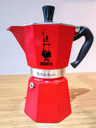 CAFETERA MOKA ITALIANA G.A.T DELIZZIA 6 TAZAS ROJA