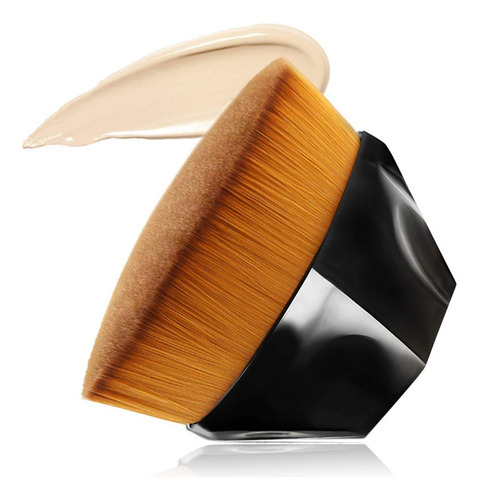 Brocha Cepillo Ovalada Para Aplicar Maquillaje / Base Negra