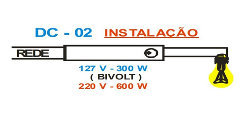 Imagem 3 de 5 de Dimer Para Luminária Coluna 127-300w 220v-600w