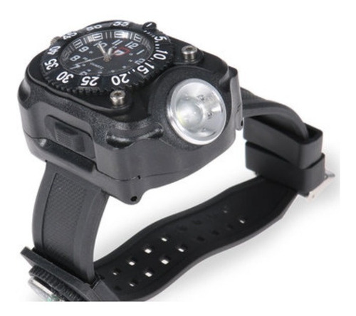 Reloj Tactico Linterna Luzled Recargable Impermeable Brujula