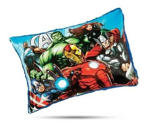 Almohada Avengers Azul Marvel Estandar Poliester Concord Diseño de la tela Vengadores