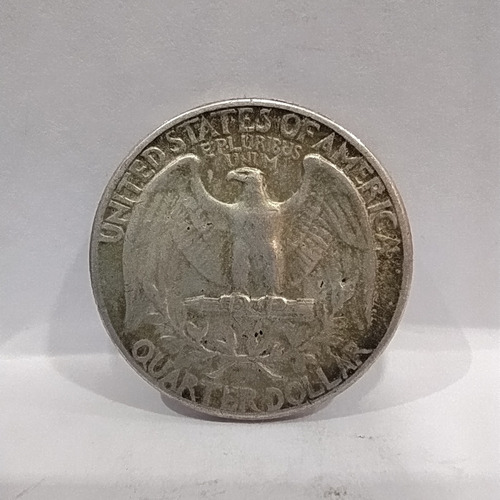 Moneda De Plata Cuarto Dólar Estados Unidos 1964 Km# 164