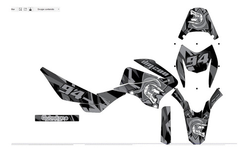 Stickers Para Proton Darck 200 Gro Px Gris