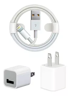 Cargador 5w+cable Usb / 8 Pin 1m Para iPhone X 8 7 6 5 iPad