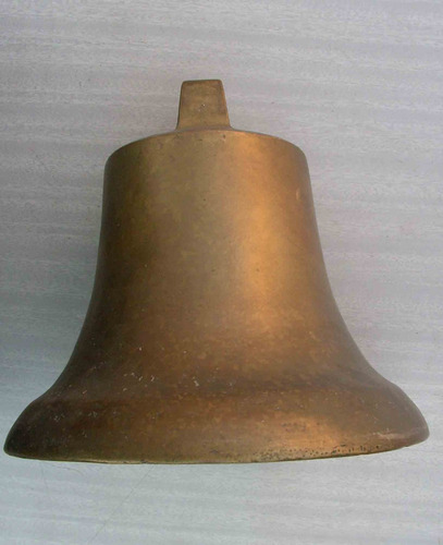 Antigua De Bronce Macizo 23 Cm X 25 Cm Sin Badajo 9,5 Kg