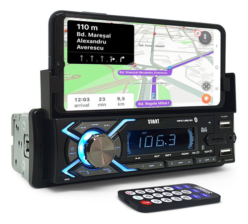 Rádio C/ Suporte Smartphone Fiat 500 2018 Bluetooth Controle