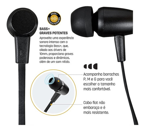Fone De Ouvido Sound Beats I2go Intra-auricular Com Microfon I2go