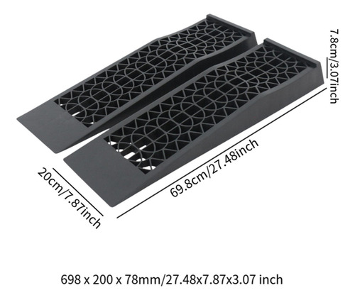 2pcs Rampas De Carro Rampas De Pneu 6600 Sem Textura De Flor