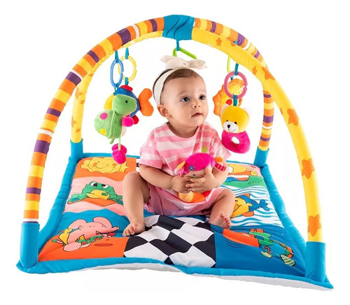 Gimnasio Didactico Bebe Musical Tapete Peluches Colgantes
