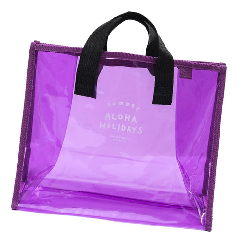 Elegante Bolso Transparente Para Artículos De Violeta