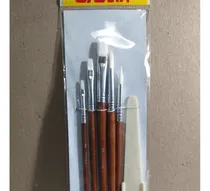 Comprar Set De 5 Pinceles Artísticos Surtidos Y Espatula Ad577s-6