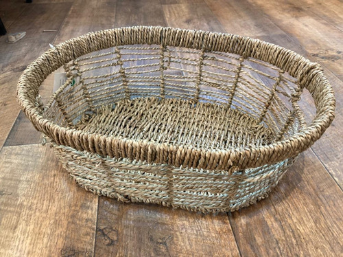 Imagen 4 de 6 de Canasto Rattan Cesto Panera Oval 40x30x14cm / Palermo