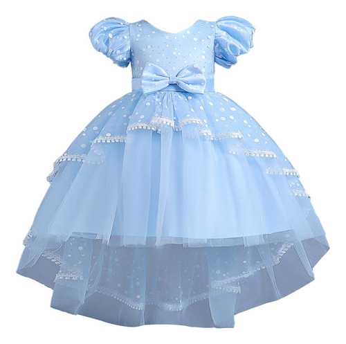 Vestido De Princesa Sin Mangas A La Moda Para Niñas, Pajarit